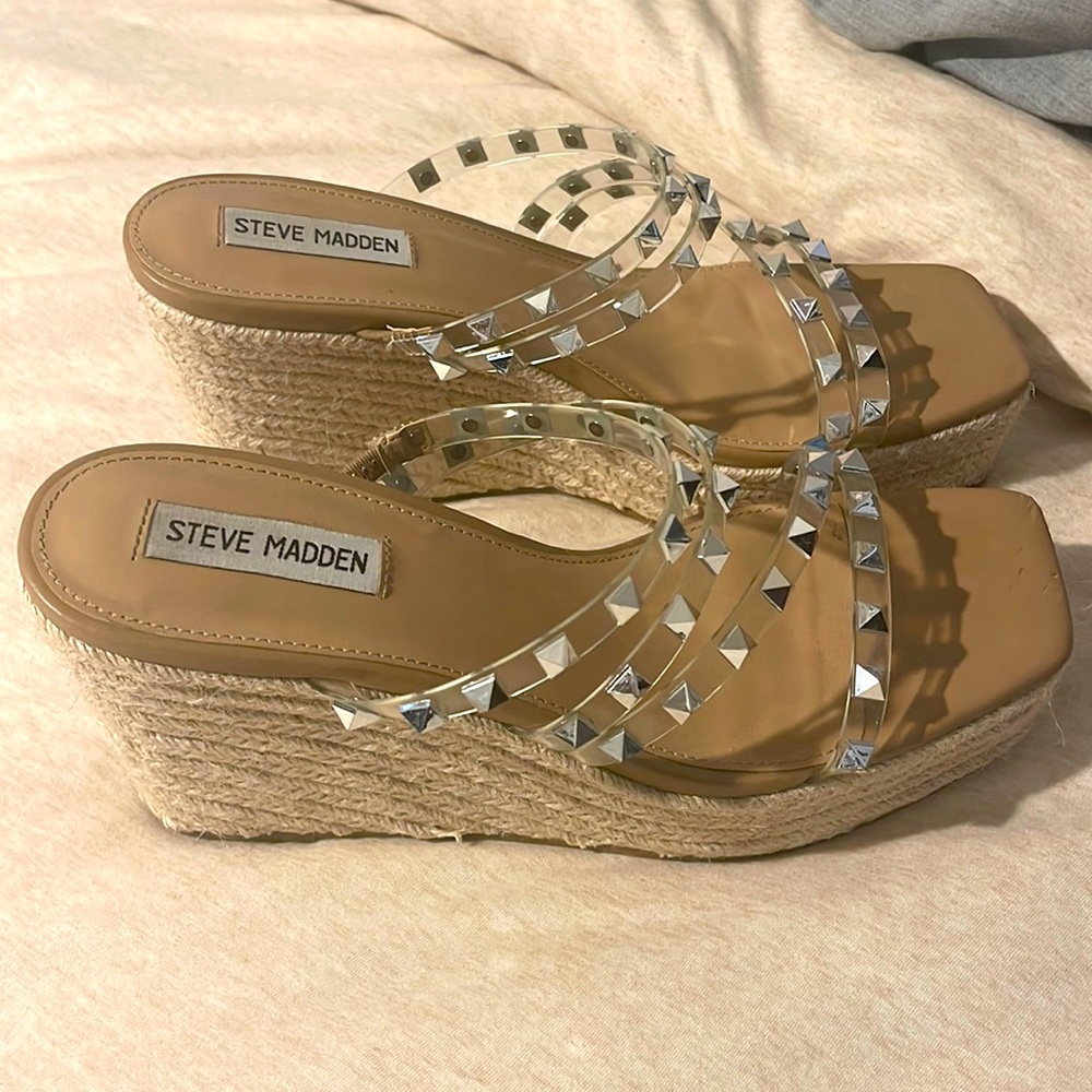 Steve Madden studded wedges